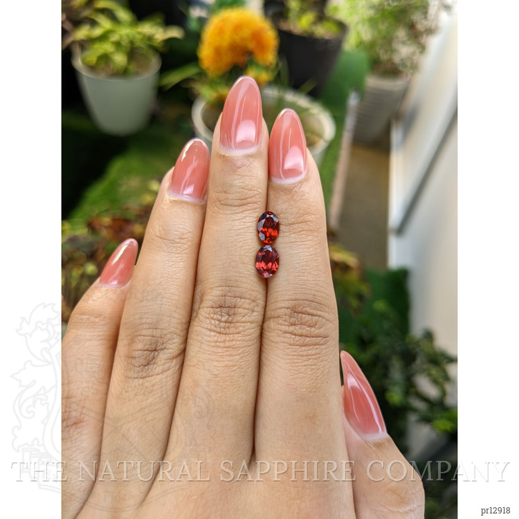 1.96 Ct.Tw. Garnet Pair from Ceylon (Sri Lanka)