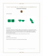 2.09 Ct.Tw.Total Carat Weight Emerald Pair from Colombia Appraisal