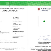 2.09 Ct.Tw.Total Carat Weight Emerald Pair from Colombia Scan Report