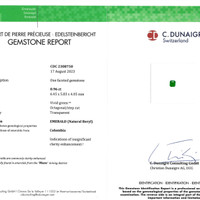 2.09 Ct.Tw.Total Carat Weight Emerald Pair from Colombia Scan Report