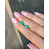 2.09 Ct.Tw.Total Carat Weight Emerald Pair from Colombia Life Style