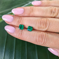 1.68&nbsp;Ct.Tw.Total Carat Weight Emerald Pair from Colombia Life Style