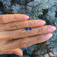 1.00&nbsp;Ct.Tw.Total Carat Weight Blue Sapphire Pair from Ceylon (Sri Lanka) Life Style