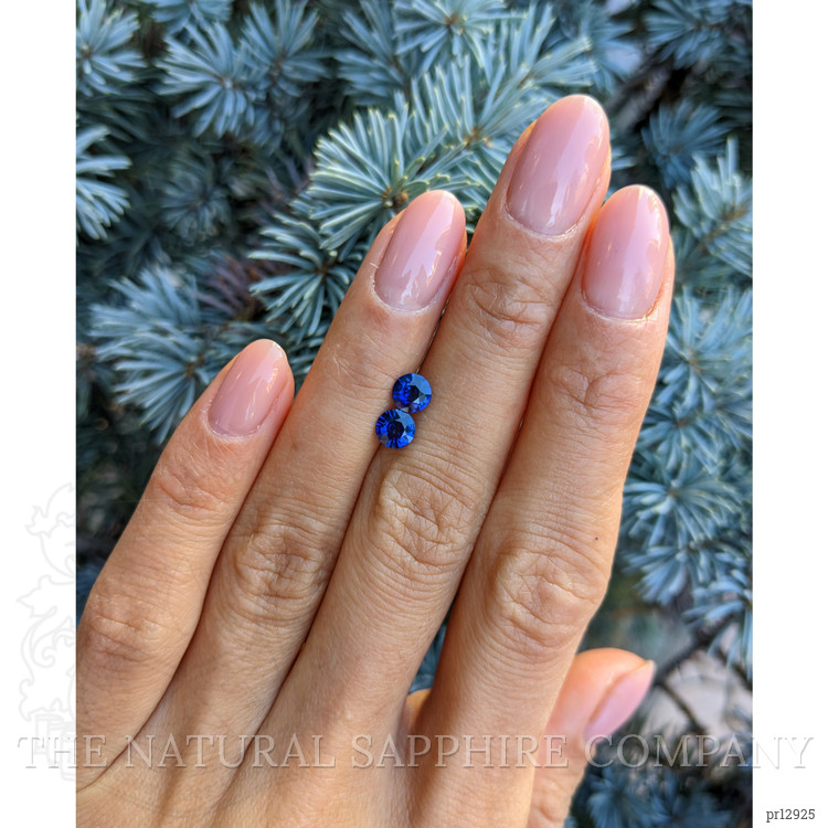 1.00 Ct.Tw. Blue Sapphire Pair from Ceylon (Sri Lanka)