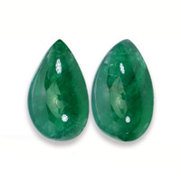 45.70&nbsp;Ct.Tw.Total Carat Weight Cabochon Emerald Pair from Zambia Video