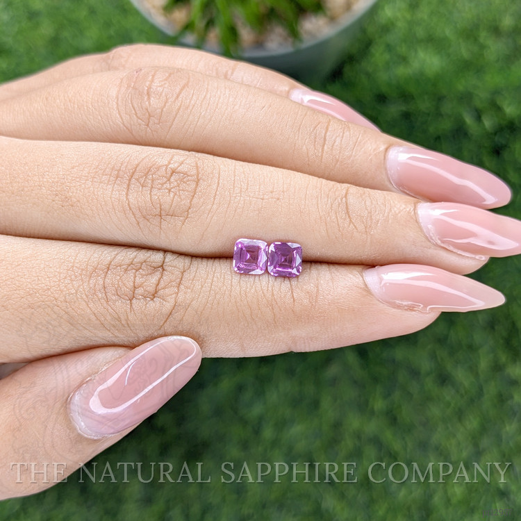 1.20 Ct.Tw. Pinkish Purple Sapphire Pair from Africa