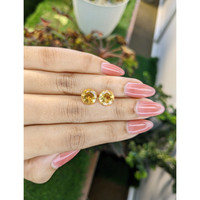 4.40 Ct.Tw.Total Carat Weight Citrine Pair from Brazil Life Style
