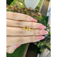4.61&nbsp;Ct.Tw.Total Carat Weight Citrine Pair from Brazil Life Style