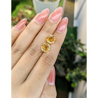 4.94 Ct.Tw.Total Carat Weight Citrine Pair from Brazil Life Style