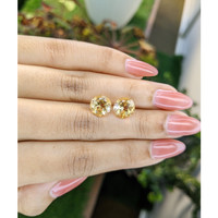5.25 Ct.Tw.Total Carat Weight Citrine Pair from Brazil Life Style