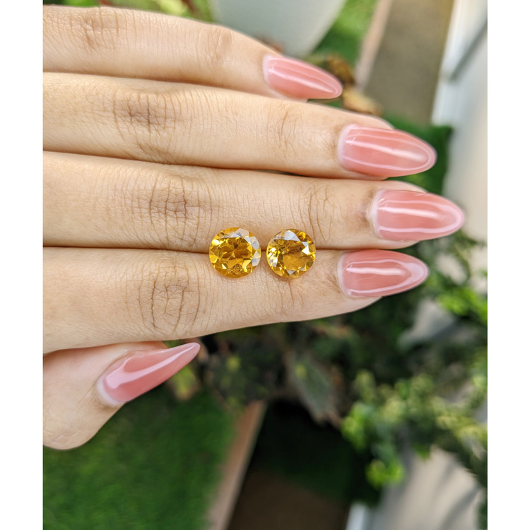 5.11 Ct.Tw. Citrine Pair from Brazil