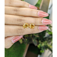 4.46 Ct.Tw.Total Carat Weight Yellow Citrine Pair from Brazil Life Style