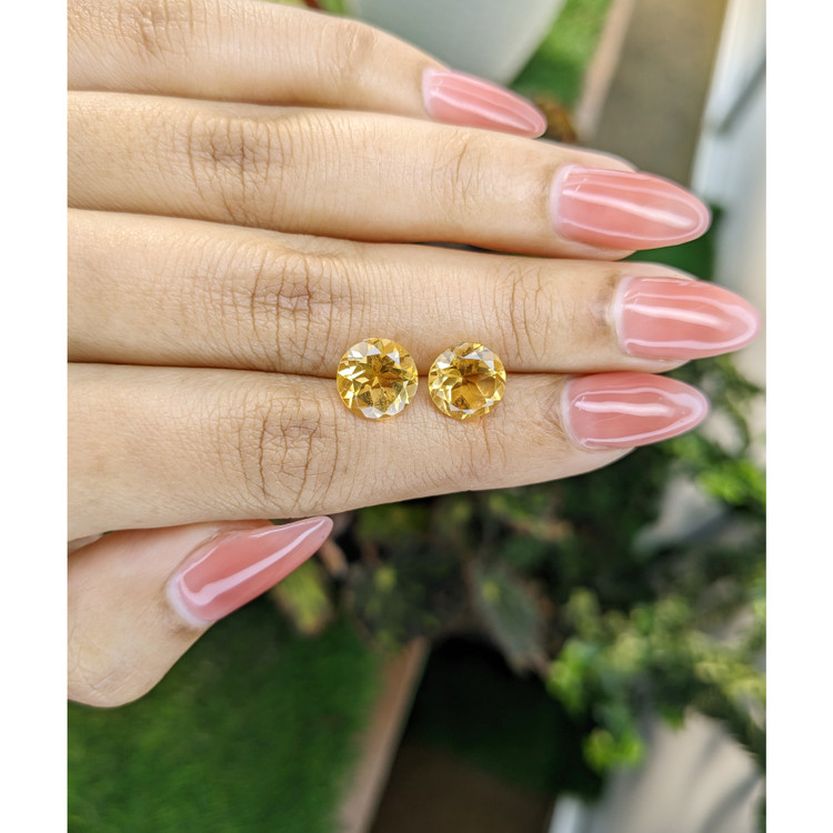4.46 Ct.Tw. Citrine Pair from Brazil