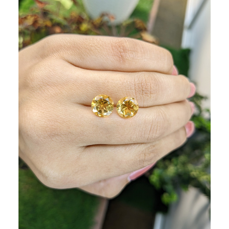 4.46 Ct.Tw. Yellow Citrine Pair from Brazil