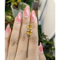 4.46 Ct.Tw.Total Carat Weight Yellow Citrine Pair from Brazil Life Style