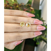 4.75 Ct.Tw.Total Carat Weight Yellow Citrine Pair from Brazil Life Style