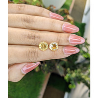 4.75 Ct.Tw.Total Carat Weight Yellow Citrine Pair from Brazil Life Style