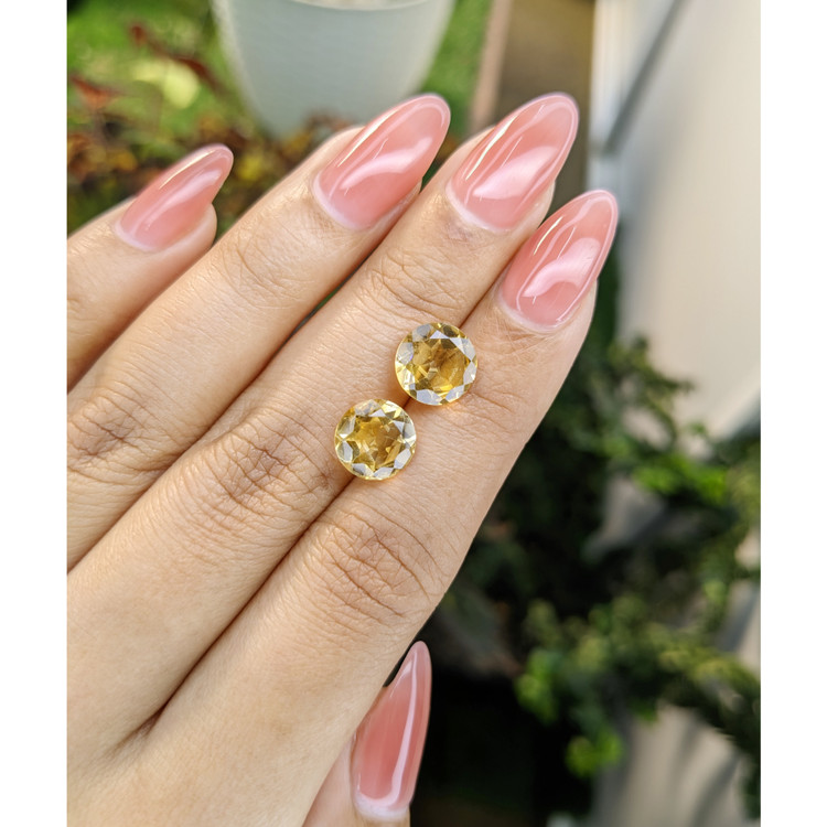 4.32 Ct.Tw. Citrine Pair from Brazil