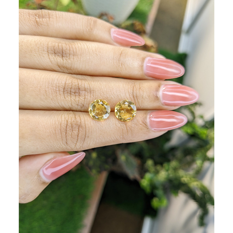 4.32 Ct.Tw. Citrine Pair from Brazil