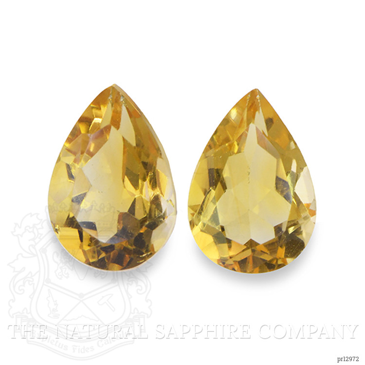 3.62 Ct.Tw. Orangish Yellow Citrine Pair from Brazil