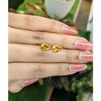 3.62&nbsp;Ct.Tw.Total Carat Weight Orangish Yellow Citrine Pair from Brazil Life Style