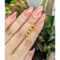 3.62&nbsp;Ct.Tw.Total Carat Weight Orangish Yellow Citrine Pair from Brazil Life Style