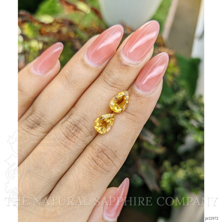 3.62 Ct.Tw. Orangish Yellow Citrine Pair from Brazil
