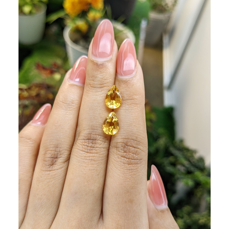 3.95 Ct.Tw. Citrine Pair from Brazil