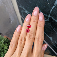 2.71 Ct.Tw.Total Carat Weight Ruby Pair from Mozambique Life Style