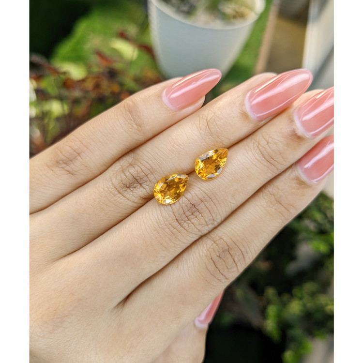 3.51 Ct.Tw. Citrine Pair from Brazil