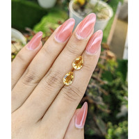 3.34 Ct.Tw.Total Carat Weight Citrine Pair from Brazil Life Style