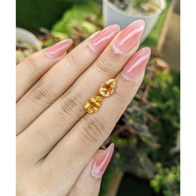 4.00 Ct.Tw. Citrine Pair from Brazil