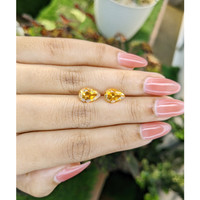 3.72 Ct.Tw.Total Carat Weight Citrine Pair from Brazil Life Style