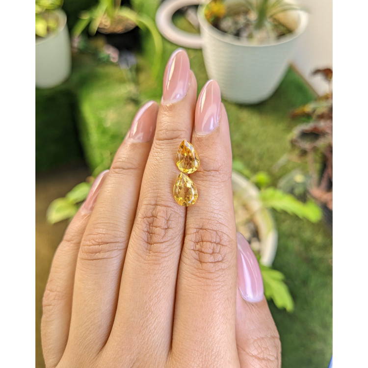 3.80 Ct.Tw. Citrine Pair from Brazil