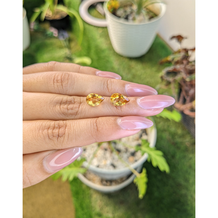 3.80 Ct.Tw. Citrine Pair from Brazil