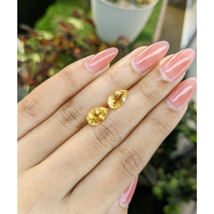 3.85 Ct.Tw. Citrine Pair from Brazil