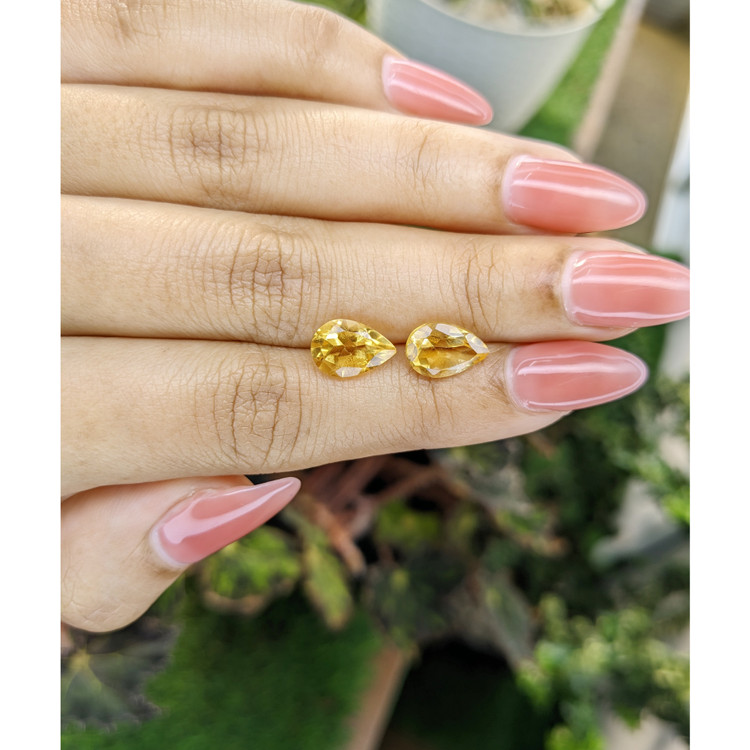 3.85 Ct.Tw. Citrine Pair from Brazil