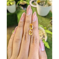 3.24 Ct.Tw.Total Carat Weight Citrine Pair from Brazil Life Style