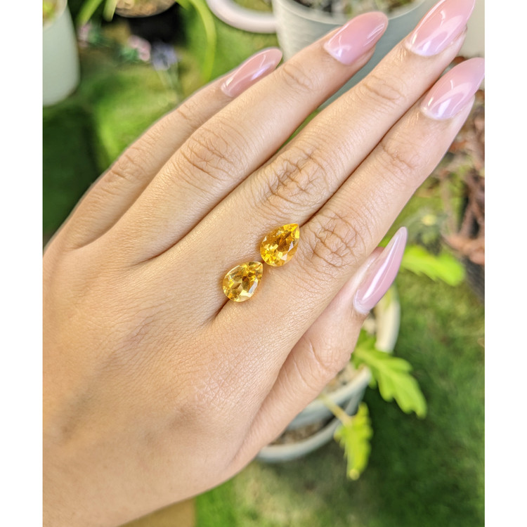 4.29 Ct.Tw. Citrine Pair from Brazil