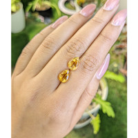 3.93&nbsp;Ct.Tw.Total Carat Weight Citrine Pair from Brazil Life Style