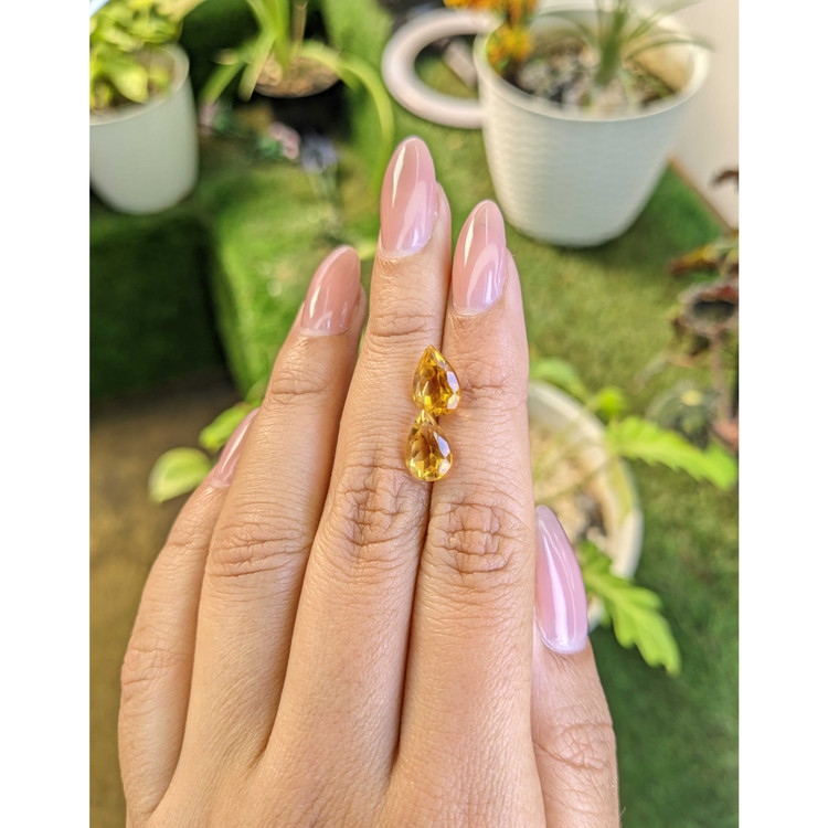 4.15 Ct.Tw. Citrine Pair from Brazil