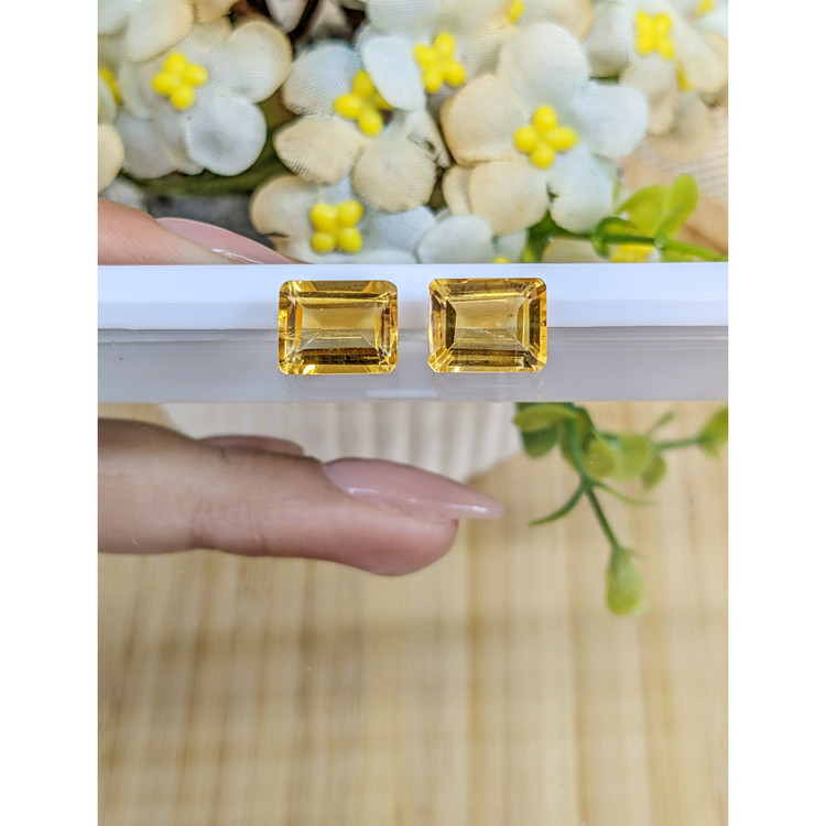 6.53 Ct.Tw. Citrine Pair from Brazil