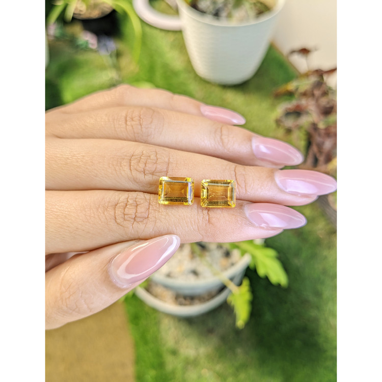 6.53 Ct.Tw. Citrine Pair from Brazil