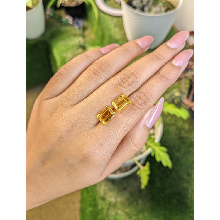 6.53 Ct.Tw. Citrine Pair from Brazil