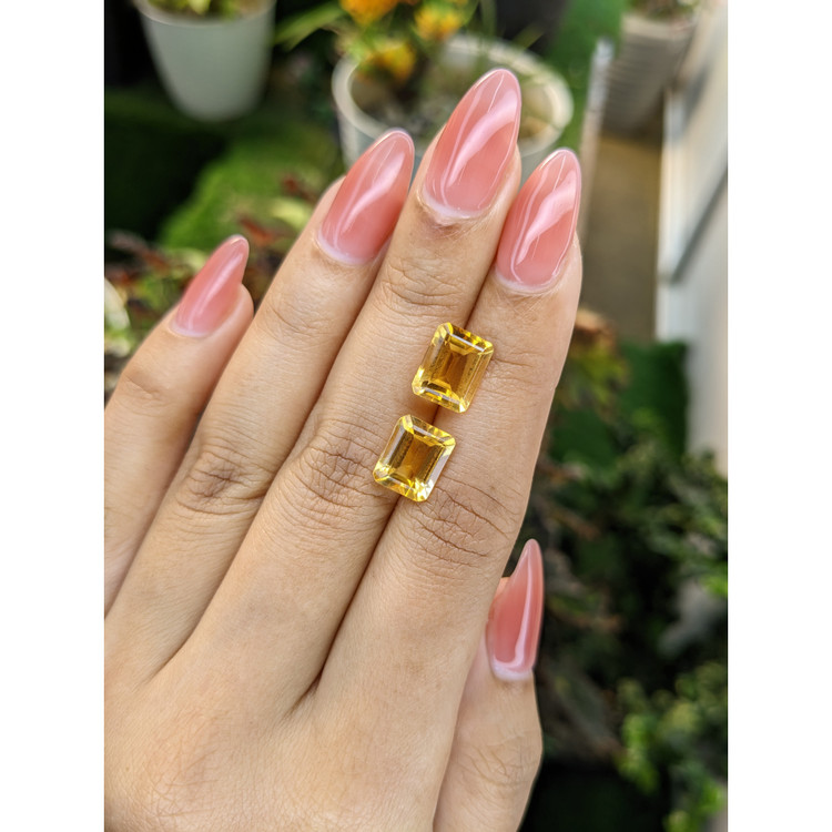 5.83 Ct.Tw. Citrine Pair from Brazil