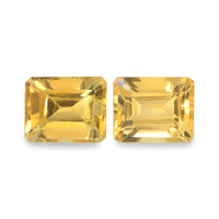 7.16 Ct.Tw. Emerald Cut Citrine Pair