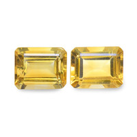 6.34 Ct.Tw. Emerald Cut Citrine Pair