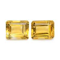 6.84 Ct.Tw. Emerald Cut Citrine Pair