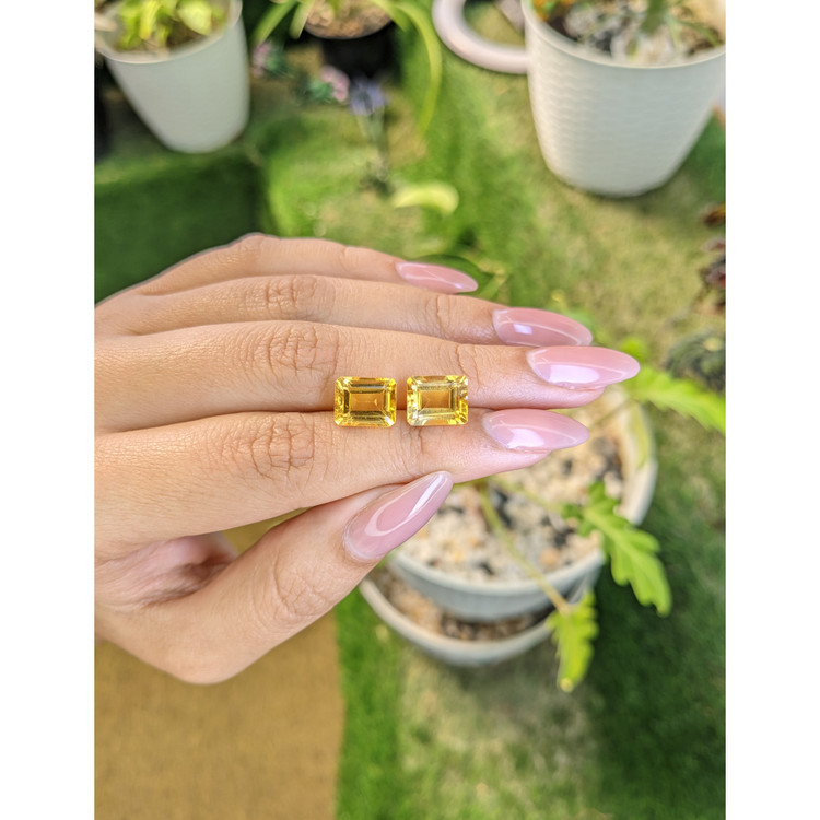 6.84 Ct.Tw. Citrine Pair from Brazil