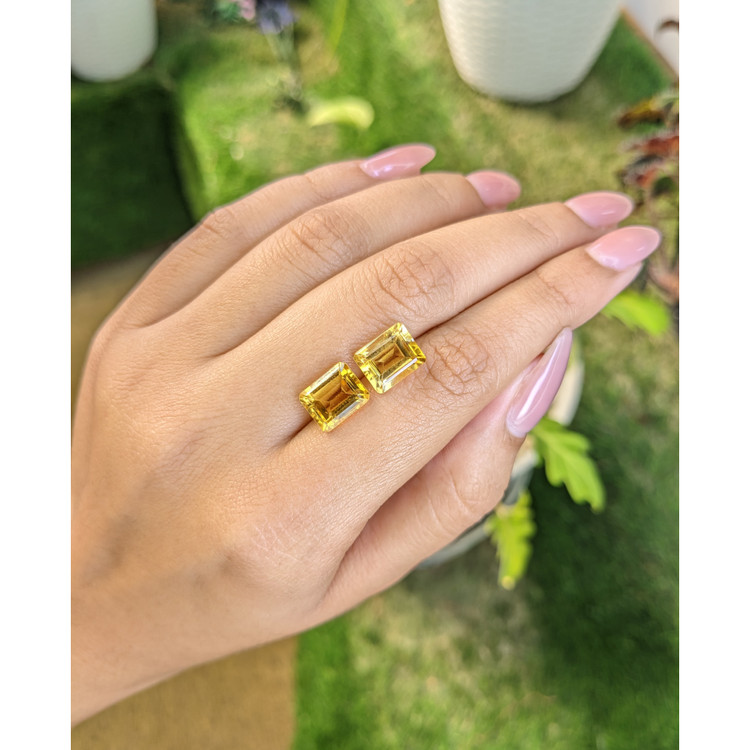 6.84 Ct.Tw. Citrine Pair from Brazil